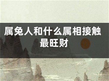 属兔人和什么属相接触最旺财