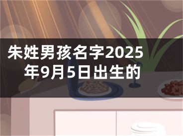 朱姓男孩名字2025年9月5日出生的
