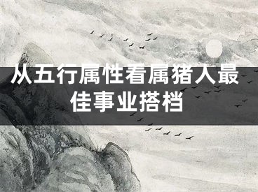 从五行属性看属猪人最佳事业搭档
