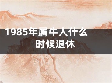 1985年属牛人什么时候退休