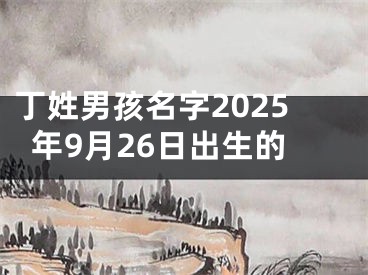 丁姓男孩名字2025年9月26日出生的