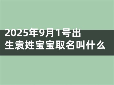 2025年9月1号出生袁姓宝宝取名叫什么