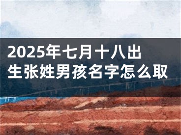 2025年七月十八出生张姓男孩名字怎么取