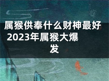 属猴供奉什么财神最好 2023年属猴大爆发