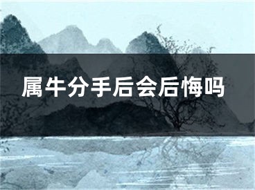 属牛分手后会后悔吗