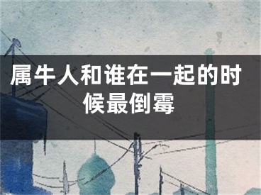 属牛人和谁在一起的时候最倒霉