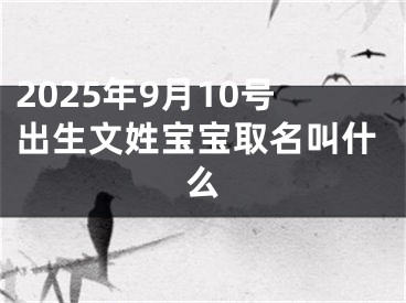 2025年9月10号出生文姓宝宝取名叫什么