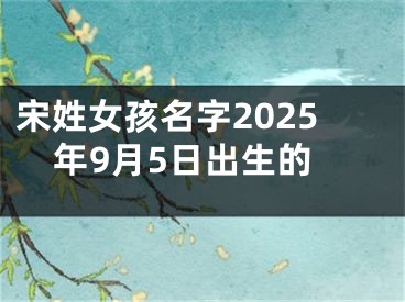 宋姓女孩名字2025年9月5日出生的