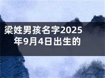 梁姓男孩名字2025年9月4日出生的
