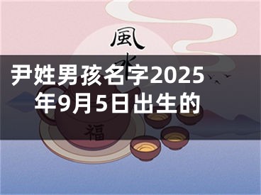 尹姓男孩名字2025年9月5日出生的