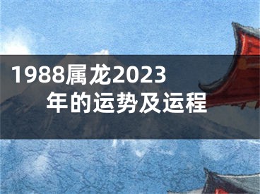 1988属龙2023年的运势及运程