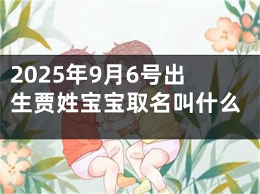 2025年9月6号出生贾姓宝宝取名叫什么