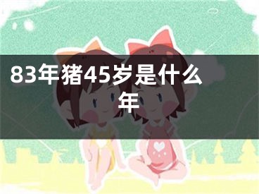 83年猪45岁是什么年