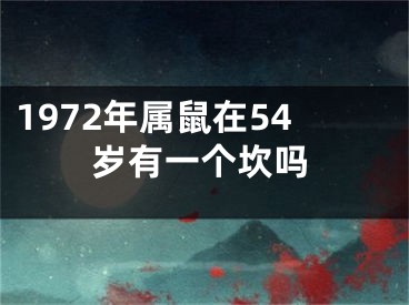 1972年属鼠在54岁有一个坎吗