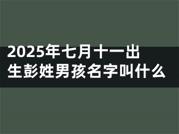 2025年七月十一出生彭姓男孩名字叫什么