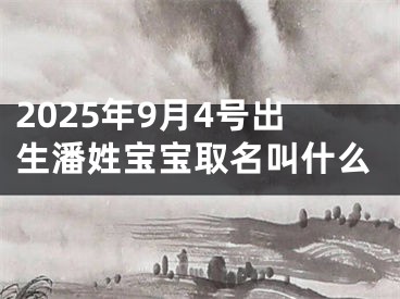 2025年9月4号出生潘姓宝宝取名叫什么