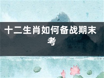 十二生肖如何备战期末考