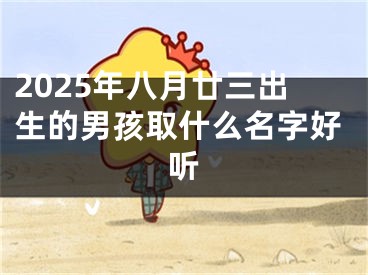 2025年八月廿三出生的男孩取什么名字好听