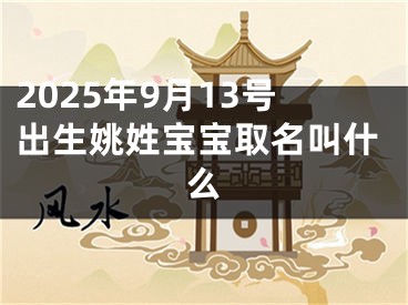 2025年9月13号出生姚姓宝宝取名叫什么