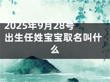2025年9月28号出生任姓宝宝取名叫什么