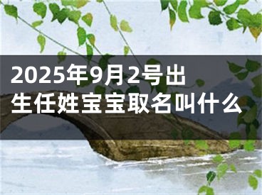2025年9月2号出生任姓宝宝取名叫什么