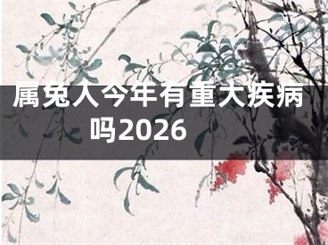 属兔人今年有重大疾病吗2026
