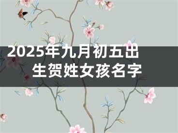 2025年九月初五出生贺姓女孩名字