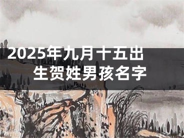 2025年九月十五出生贺姓男孩名字
