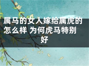 属马的女人嫁给属虎的怎么样 为何虎马特别好