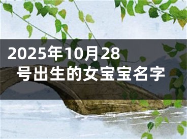 2025年10月28号出生的女宝宝名字