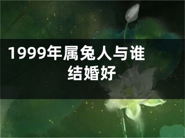 1999年属兔人与谁结婚好