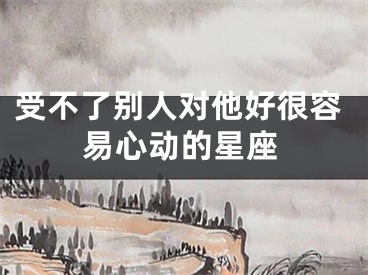 受不了别人对他好很容易心动的星座