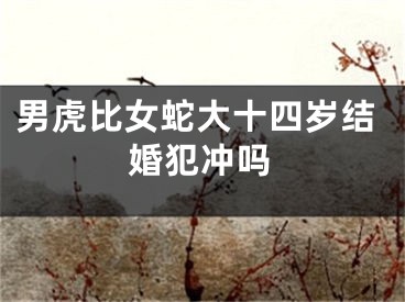 男虎比女蛇大十四岁结婚犯冲吗