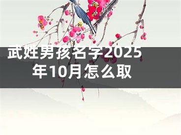 武姓男孩名字2025年10月怎么取