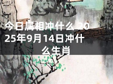 今日属相冲什么 2025年9月14日冲什么生肖
