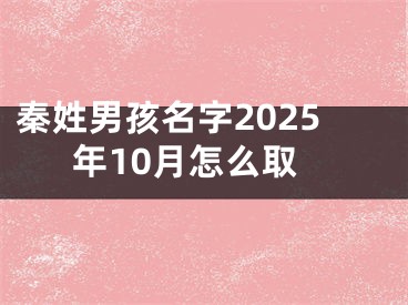 秦姓男孩名字2025年10月怎么取