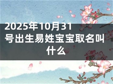 2025年10月31号出生易姓宝宝取名叫什么