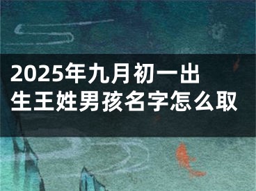 2025年九月初一出生王姓男孩名字怎么取