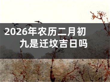 2026年农历二月初九是迁坟吉日吗