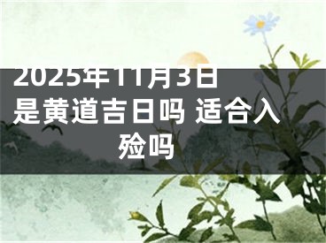 2025年11月3日是黄道吉日吗 适合入殓吗 