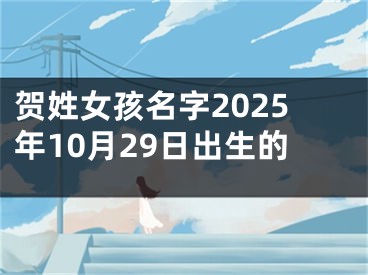 贺姓女孩名字2025年10月29日出生的