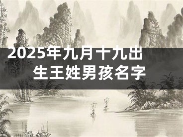 2025年九月十九出生王姓男孩名字