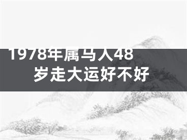 1978年属马人48岁走大运好不好