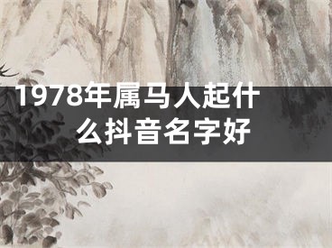 1978年属马人起什么抖音名字好