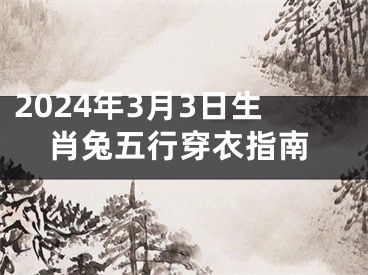 2024年3月3日生肖兔五行穿衣指南