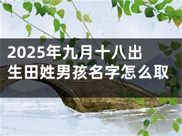 2025年九月十八出生田姓男孩名字怎么取