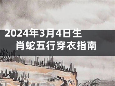 2024年3月4日生肖蛇五行穿衣指南