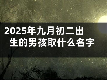 2025年九月初二出生的男孩取什么名字