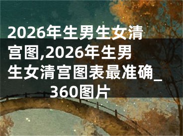2026年生男生女清宫图,2026年生男生女清宫图表最准确_360图片