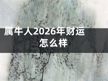 属牛人2026年财运怎么样